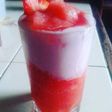 Batido yogur y fresas