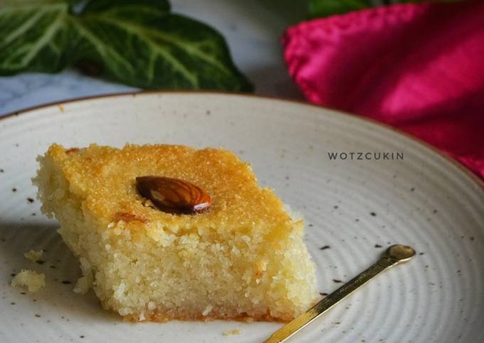 Basbousa | Semolina Coconut Cake | Video - NISH KITCHEN