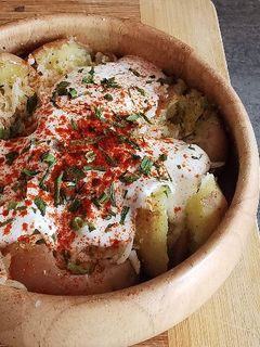 Amerikai héjas főtt krumpli recept fotója
