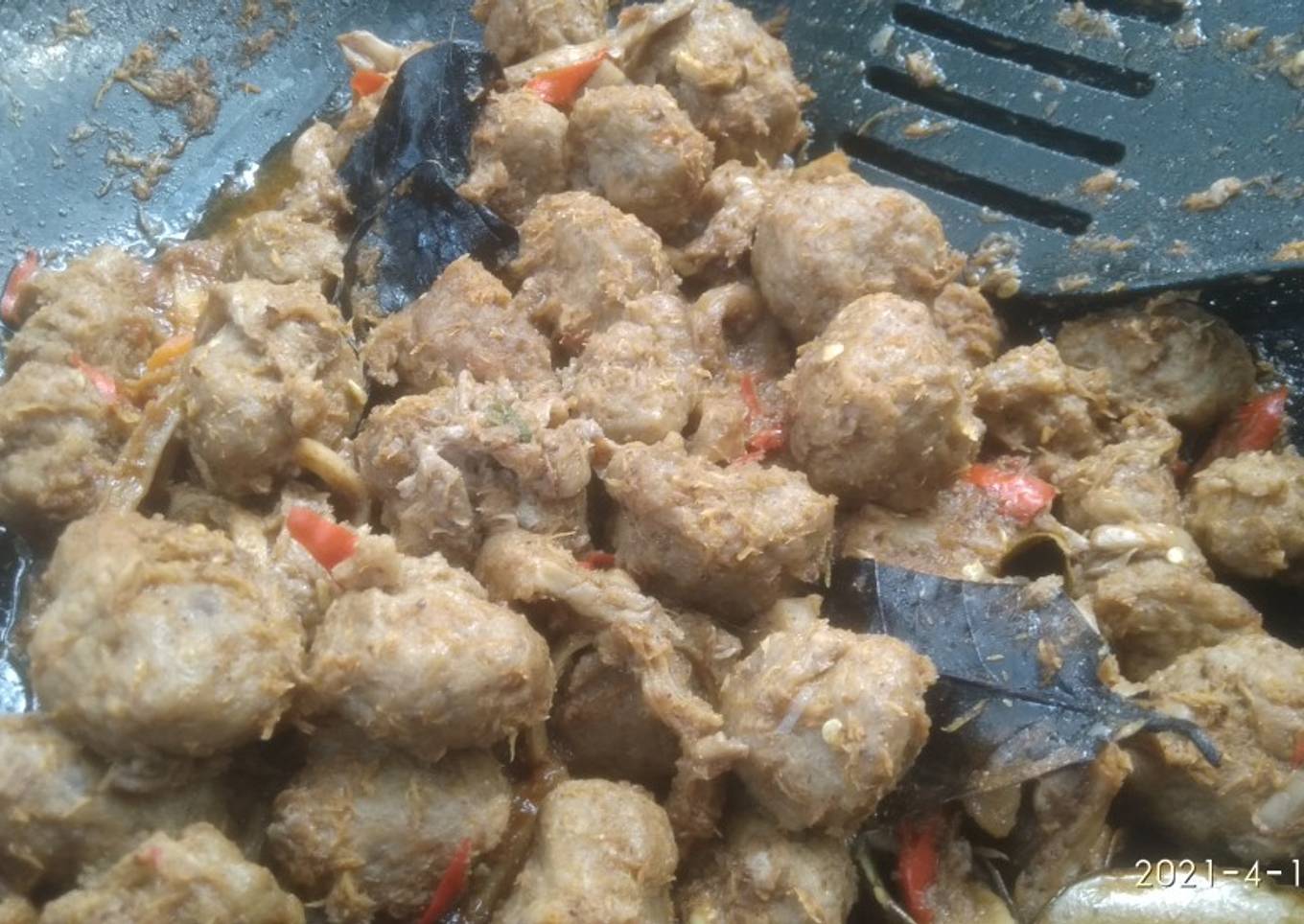 Rendang bakso jamur