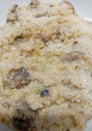 Una foto de Risotto con boletus improvisado