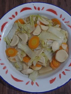 Foto resep Tumis Sawi Putih Campur Bakso dan Wortel