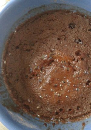 Una foto de Volcán húmedo de chocolate al microondas