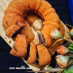 Cocoa marble cake (without oven) A picture of Cocoa marble cake (without oven).