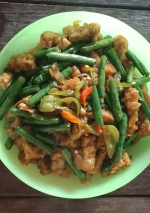 Foto resep Tumis tempe kacang panjang