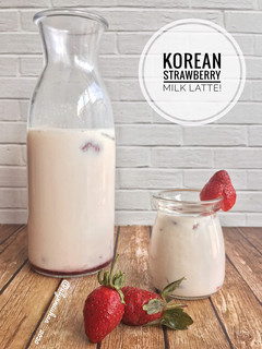 Foto resep Korean Strawberry Milk Latte!