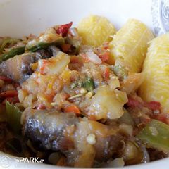 Garden egg sauce A picture of Garden egg sauce.