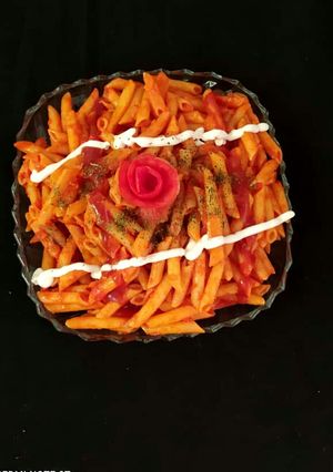 عکسی از دستور 💛پاستا پنه با سس گوجه💛