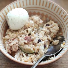 (Vegetarian) nutrition risotto A picture of (Vegetarian) nutrition risotto.
