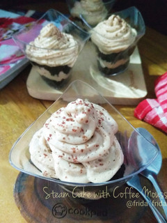 Foto resep Steam Cake with Coffee Mousse