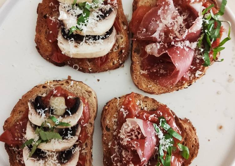 Recette de Tous les soirs de la semaine 🌺 Duo de brushetta ⭐