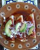 Enchiladas de flor de calabaza y champiñones 🍄🍂🌶🌶