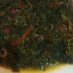 Managu in milk soup#authormarathon# A picture of Managu in milk soup#authormarathon#.