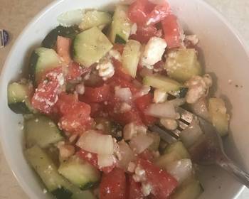 Without Fail Serving Recipe My favourite Greek salad Savory Delicious