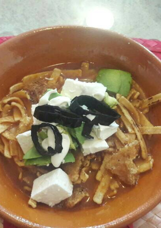 Una foto de Sopa azteca
