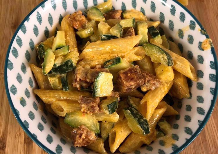 Recette: Penne courgette chorizo