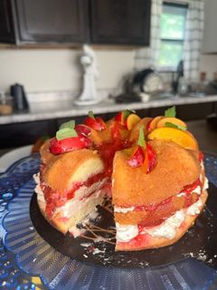 A picture of Mexican Plum Churro Cake.