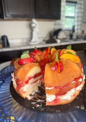A picture of Mexican Plum Churro Cake.