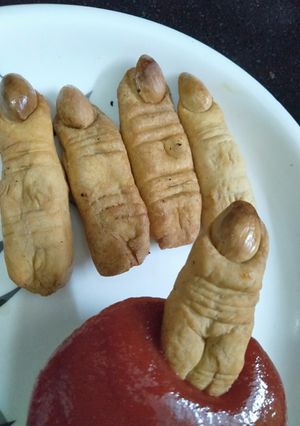 A picture of Witch finger cookies.