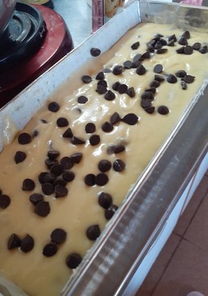 Una foto de Budín con chips de chocolate