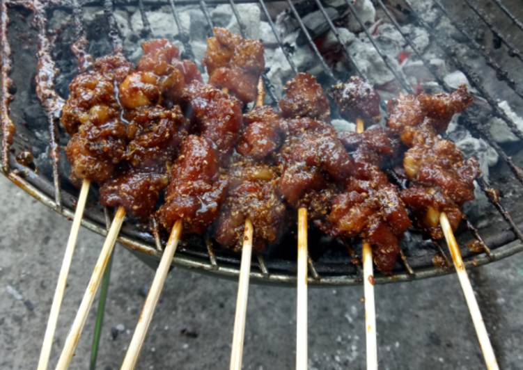 Sate kambing super meresap bumbunya