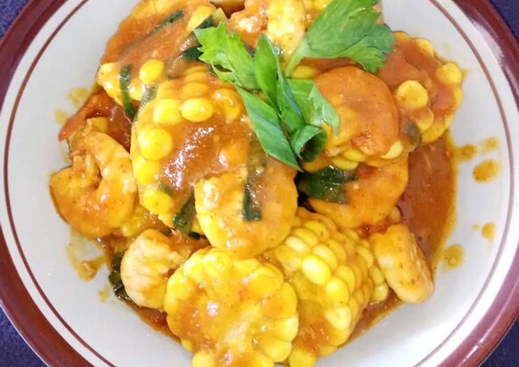 Langkah Mudah untuk Menyiapkan Udang saus padang, Enak