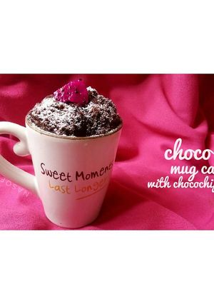 Foto resep Choco mug cake with chocochip (kukus)