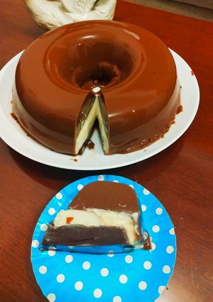 Foto resep Chocolate & Cream Pudding (tanpa telur)