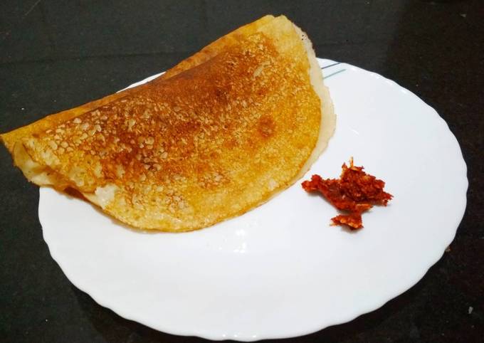 How to Prepare Homemade Cooked Rice Dosa