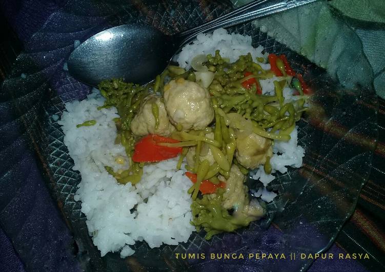 Resep Tumis  Bunga  Pepaya  oleh Diyan Ayu Dapur RaSya 