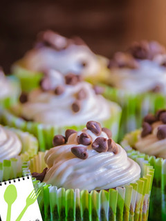 Una foto de Cupcakes de cholocate con crema de mascarpone