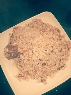 A picture of Rice/beans jollof.