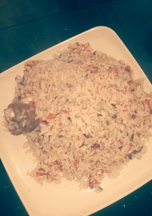 A picture of Rice/beans jollof.