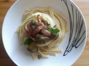 A picture of artichoke pasta
