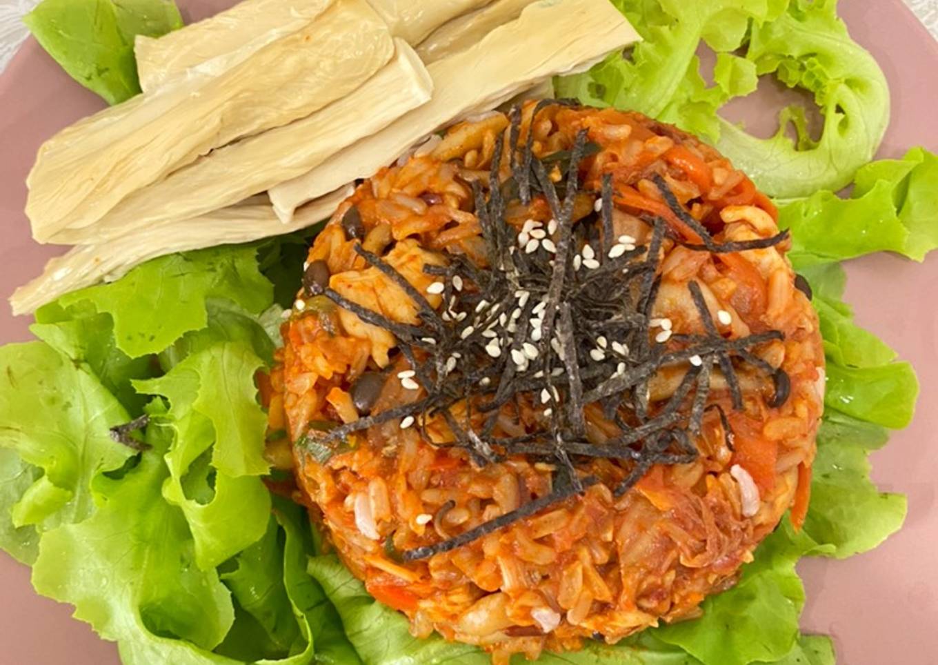 Kimchi fried rice (chicken)