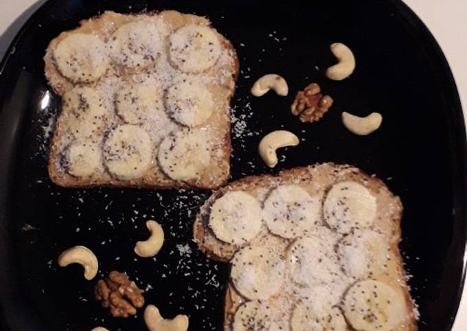 Tartine au beurre de cacahuète