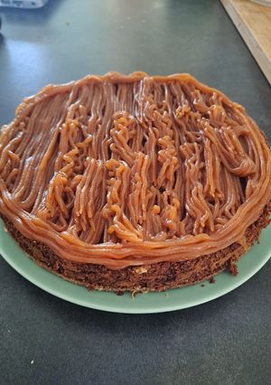 Une photo de Gâteau cerise marron