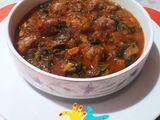 سبانخ بكرات الكفتة والفريك(حلة واحدة)