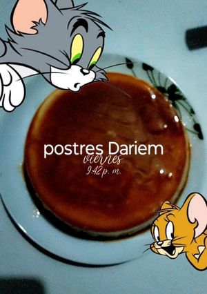 Una foto de Flan de 3 quesos