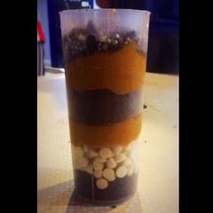 A picture of Chococake in a glass! Or well known "chocotorta" argentina cake.