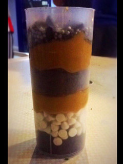 A picture of Chococake in a glass! Or well known "chocotorta" argentina cake.