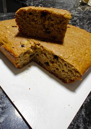 Una foto de Torta de Banana con harina integral y chocolate