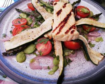 Fresh, Making Recipe Warm halloumi salad Home Style