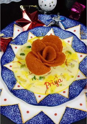 A picture of Carrot Rose In Custard Rabdi.
