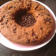 A picture of Leftover biscuit rusk pieces chocolate cake.