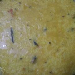 A picture of Red lentil khichdi.