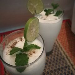 A picture of Pudina lassi.