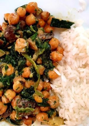 Vegán spenótos csicseriborsó recept fotója