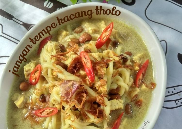 dari awal hingga akhir Menyiapkan Jangan tempe kacang tholo yang Enak Banget