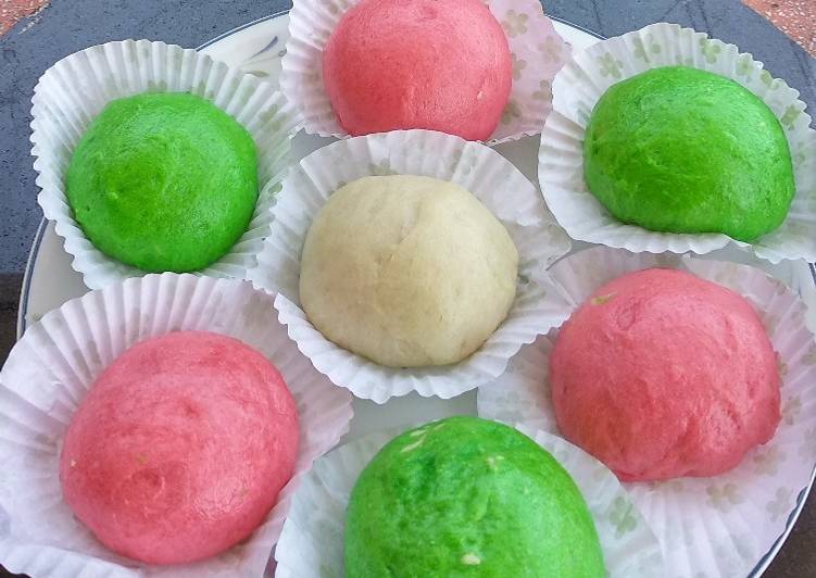 Bagaimana Menyiapkan Bakpao Warna Ceria, Bikin Ngiler